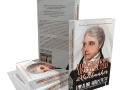 A 3D book stack of paperback's. The book is Longbourn's unexpected Matchmaker by Emmaline Hoffmeister.