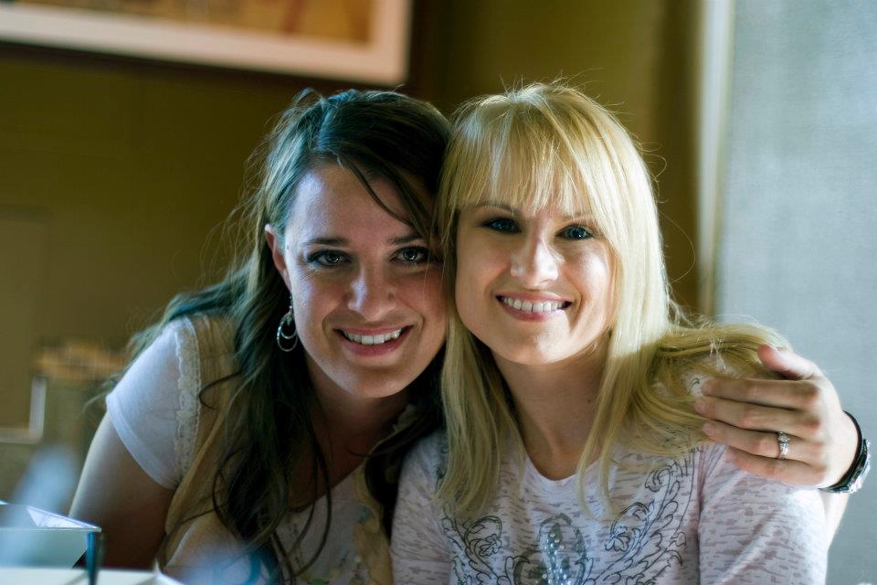 Amber Argyle and Ashley Knight at the hibachi grill for dinner after the Rhemalda Publishing Got Stories Conference in Salt Lake City, Utah.