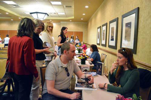 J S Chancellor Signing Books at the Rhemalda Publishing Got Stories Conference in Salt lake City, Utah.