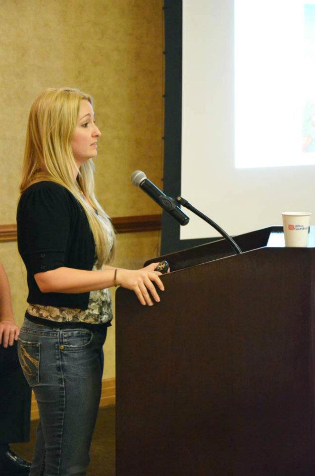Author Karen Amanda Hooper speaking at the Got Stories Conference in Salt Lake City, Utah.