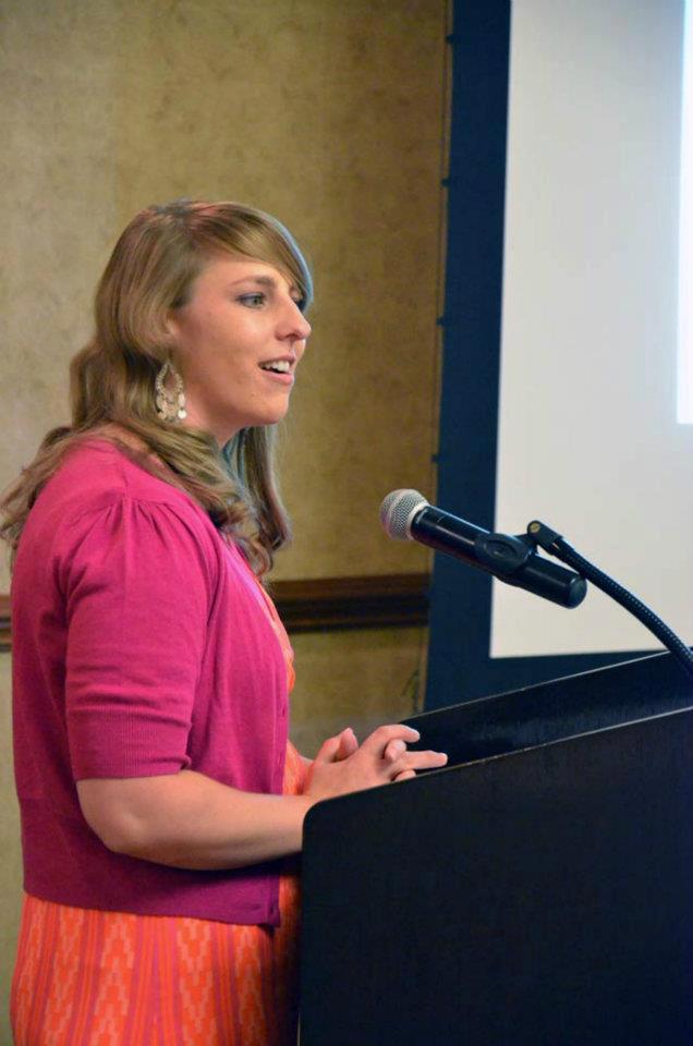 Author Michelle Davidson Argyle speaking at the Got Stories Conference in Salt Lake City, Utah, in June 2012.