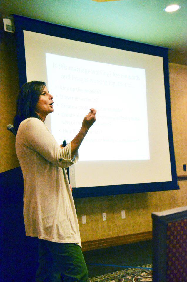 Robyn Chance speaking at the Got Stories Conference in Salt Lake City, Utah in June 2012.