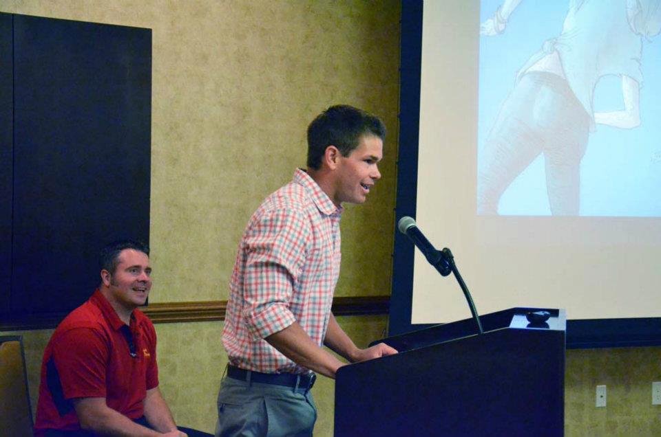 T. J. Robinson speaking at the Got Stories Conference in Salt Lake City, Utah in June 2012.