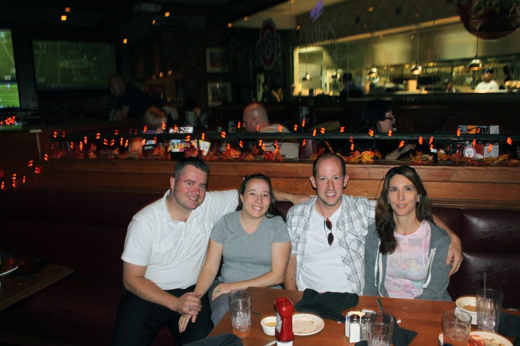 Rhemalda Publishing - Rhett and Emmaline Hoffmeister took author Douglas Brown and his wife Angie to dinner at a Brazilian Steakhouse in Columbus, Ohio.
