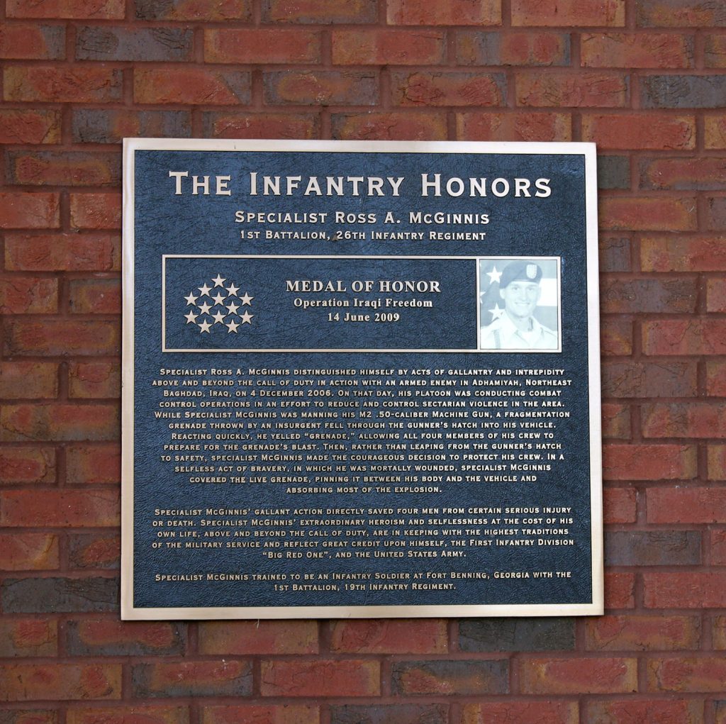 National Infantry Museum and Soldier Center in Columbus, Georgia, Plaque