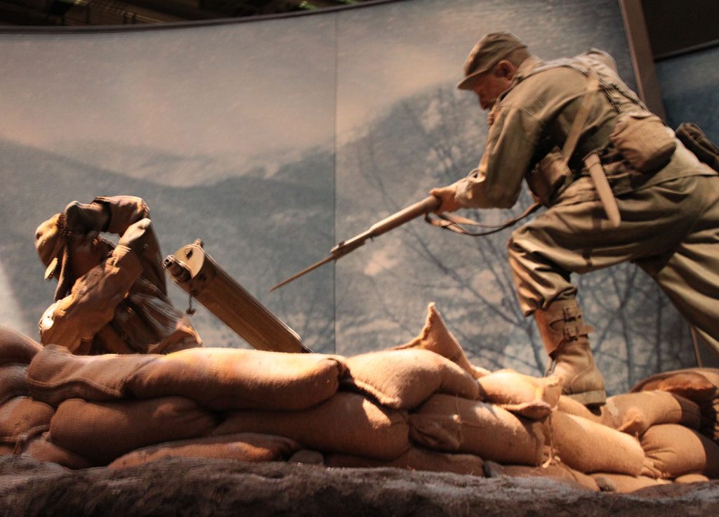 Infantry statues at the National Infantry Museum and Soldier Center in Columbus, Georgia.