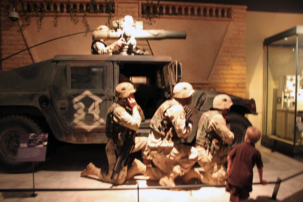 Infantry statues at the National Infantry Museum and Soldier Center in Columbus, Georgia.