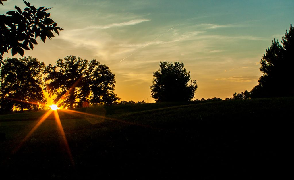 A stunning sunset at Hidden Cove in Arley, Alabama.