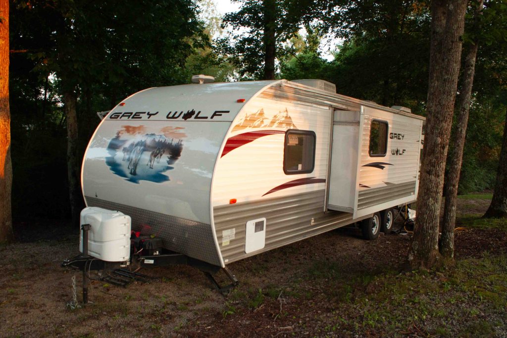 Our Forest River Grey Wolf Camper at Hidden Cover Thousand Trails in Arley, Alabama.