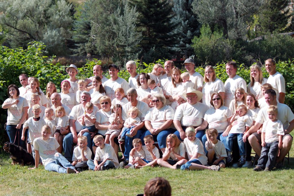 Family photo at the family reunion in Lava Hot Springs Idaho.