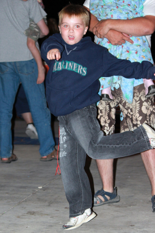 ARH dancing at the family reunion dance party.