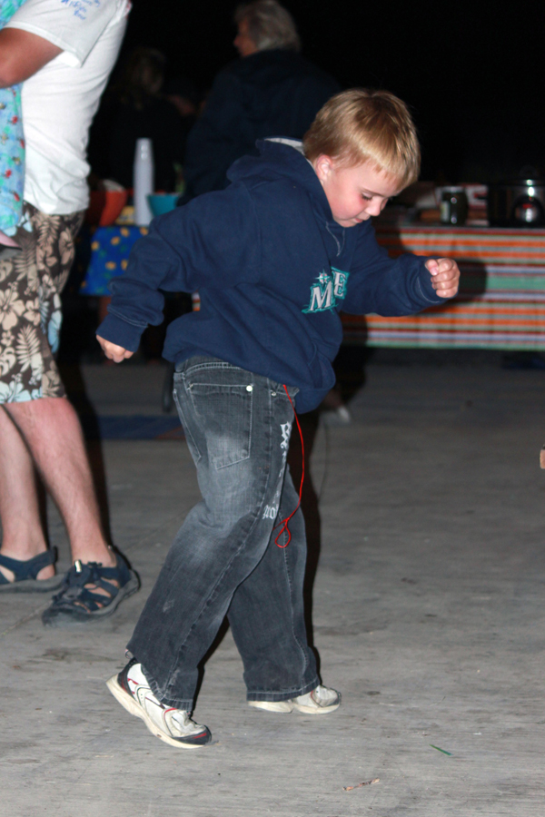 ARH dancing at the family reunion dance party.