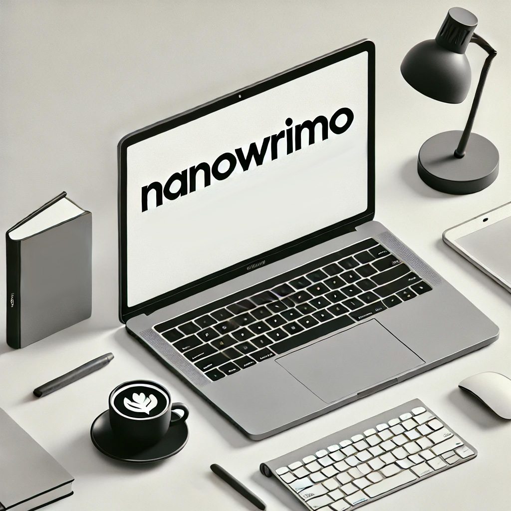 NONOWRIMO computer and desk image.