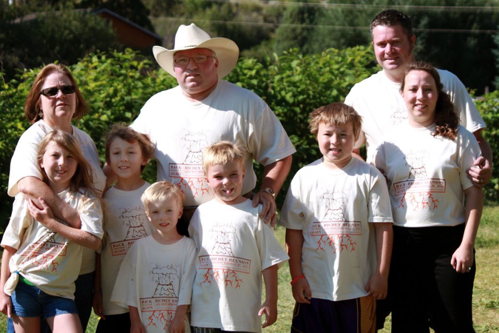 Family photo at the family reunion in Lava Hot Springs Idaho.