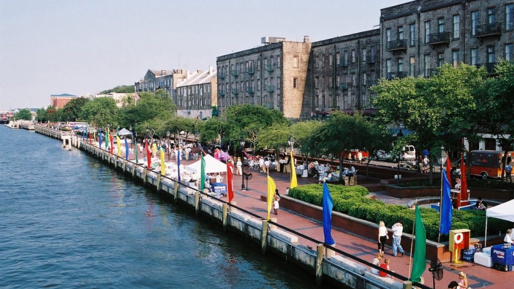 Savannah Riverfront Walk Flags