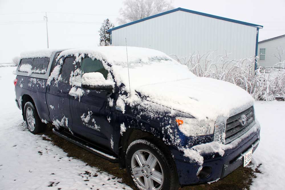 Snow Covered Toyota Tundra