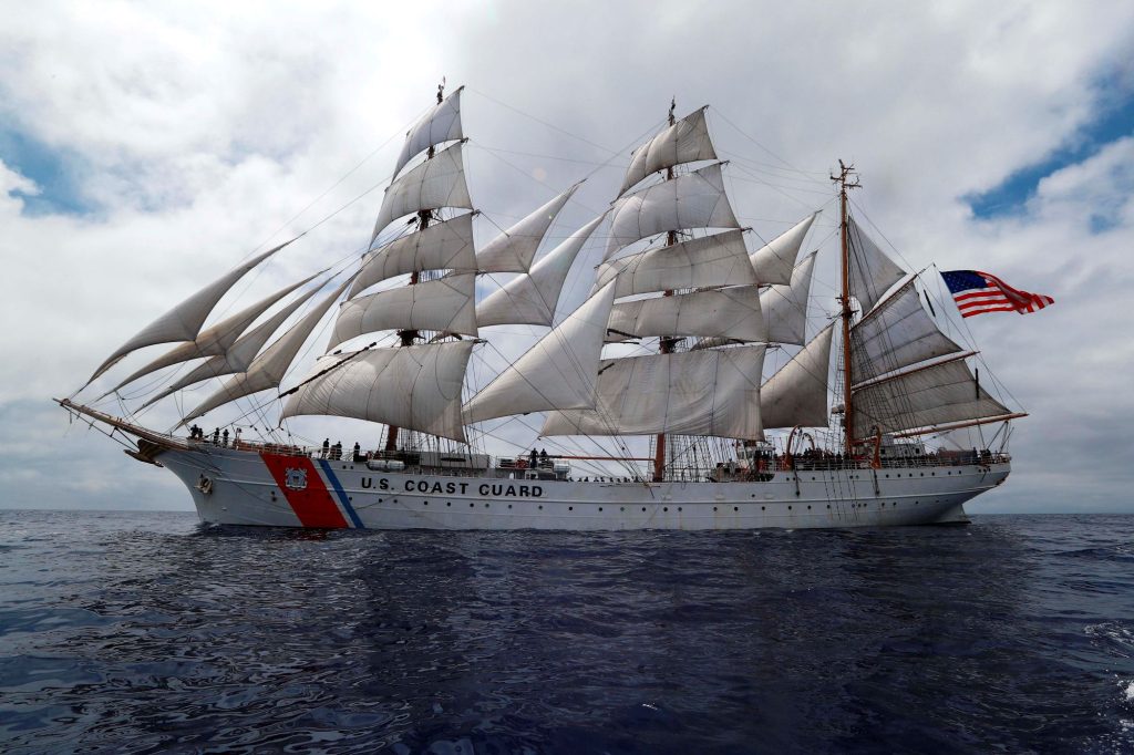 USCG Tall Ship Eagle at Sea