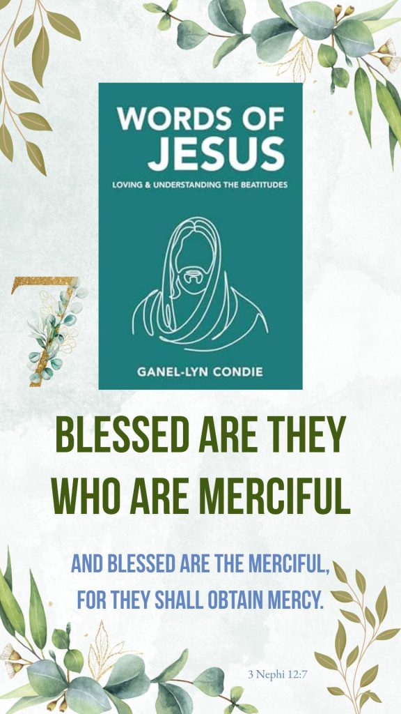 Words of Jesus by Ganel-Lyn Condie - Image 7 of book promotion images identifying the Beatitudes and the associated scripture.