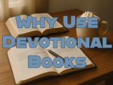 “Open devotional book with Bible and journal pen on a morning table—daily scripture study and prayer routine.”