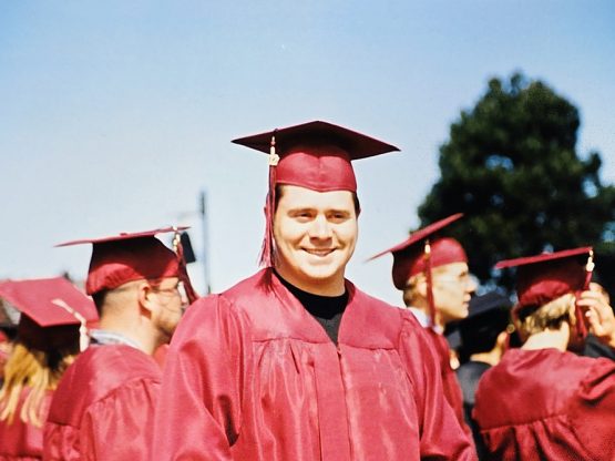Rhett Hoffmeister at the 111th Commencement at Central Washington University in Ellensburg, WA in 2002.